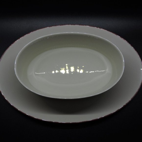 Villeroy & Boch VITRO-Porcelain Attached Gravy Dish Underplate Collage Pattern - Picture 5 of 10